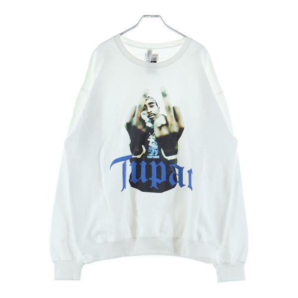 WACKO MARIA ワコマリア 23AW 2PAC CREW NECK SWEAT SHIRT 2パック クルーネックスウェットシャツ トレーナー ホワイト TUPAC-WM-SS04 WACKO MARIA（ワコマリア） 23AW 2PAC CREW NECK SWEAT SHIRT 2パック