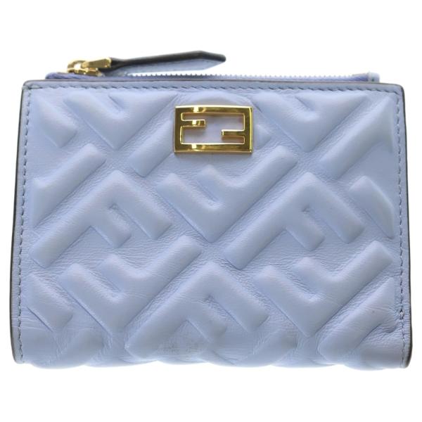 FENDI（フェンディ） FFロゴ ナッパレザー ウォレット 二つ折り財布
