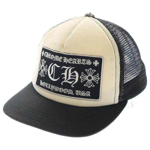 クロムハーツ トラッカーキャップ CHパッチクロスボール メッシュ ブラック CHROME HEARTS（クロムハーツ） TRUCKER CAP トラッカーキャップ CH