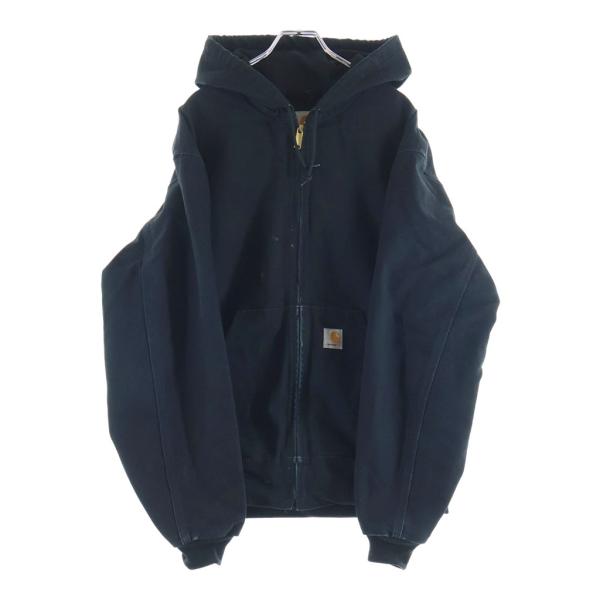 美品USA製CarharttアクティブジャケットL ブラック ダックジャケット Carhartt（カーハート） DUCK ACTIVE JACKET USA製 ダック地