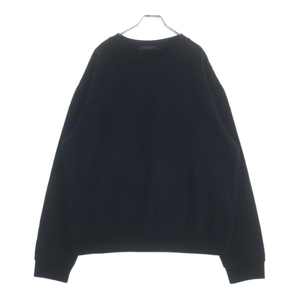 LOUIS VUITTON ルイヴィトン 24AW LVロゴジャガード エンブロイダリー クルーネックスウェットシャツ トレーナー ブラック RM242M IHN HRY83W LOUIS VUITTON（ルイ・ヴィトン） 24AW LVロゴジャガード エンブロイ