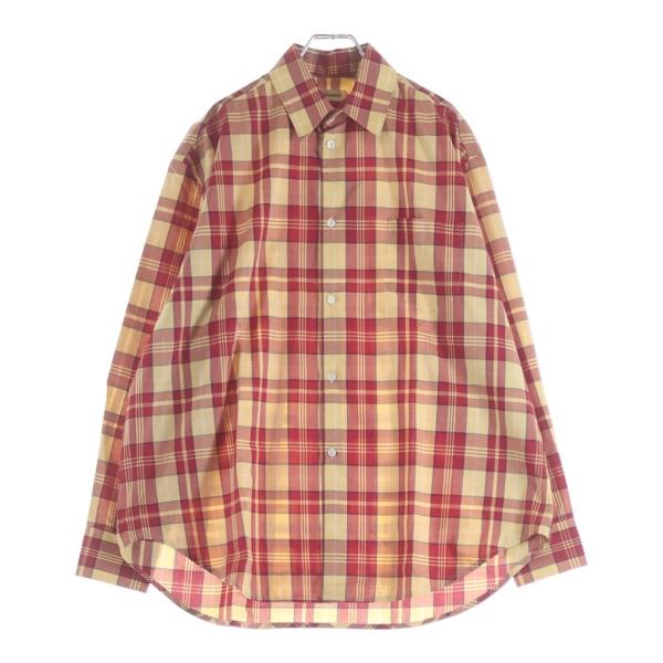 NAMACHEKO ナマチェコ 24SS VATTERN SHIRT ヴェッテルン チェック総柄 長袖シャツ レッド/イエロー NS24-401-N1531 NAMACHEKO ナマチェコ 24SS VATTERN SHIRT ヴェッテルン チェック総柄