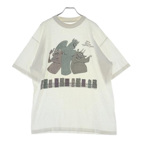 ヴィンテージ 90S DISNEY ディズニー ノートルダムの鐘 フロントプリントTシャツ 半袖クルーネックカットソー ホワイト