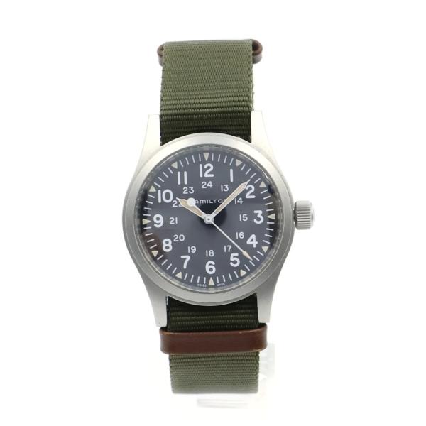 HAMILTON ハミルトン KHAKI FIELD MECHANICAL 38mm カーキフィールド メカニカル ブラック文字盤 腕時計 シルバー/カーキ H69439931