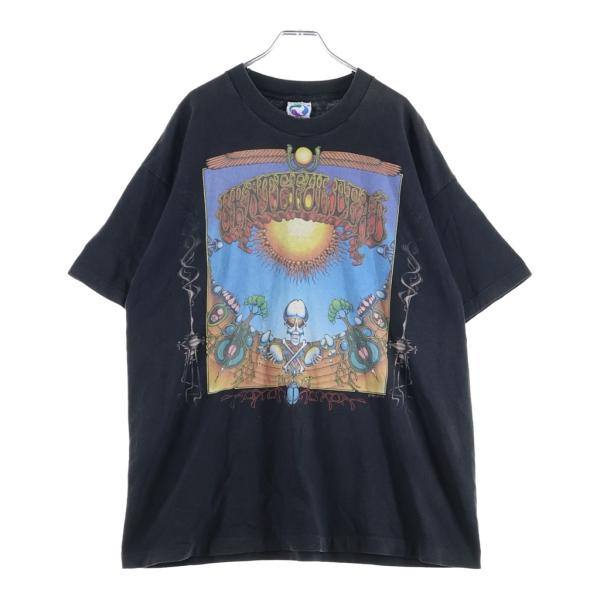 ヴィンテージ USA製 グレイトフルデッド アオクソモクソア 両面プリント クルーネック 半袖Tシャツ カットソー ブラック