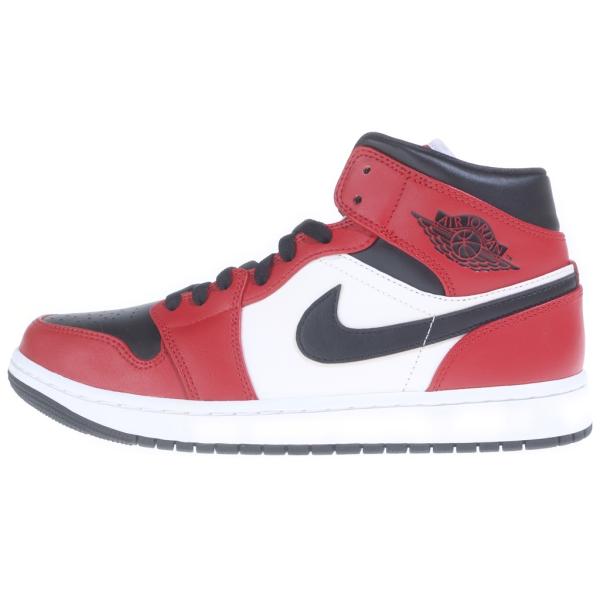 ナイキ AIR JORDAN 1 MID CHICAGO BLACK TOE エアジョーダン シカゴ トゥ ハイカットスニーカー US9/27cm 554724-069