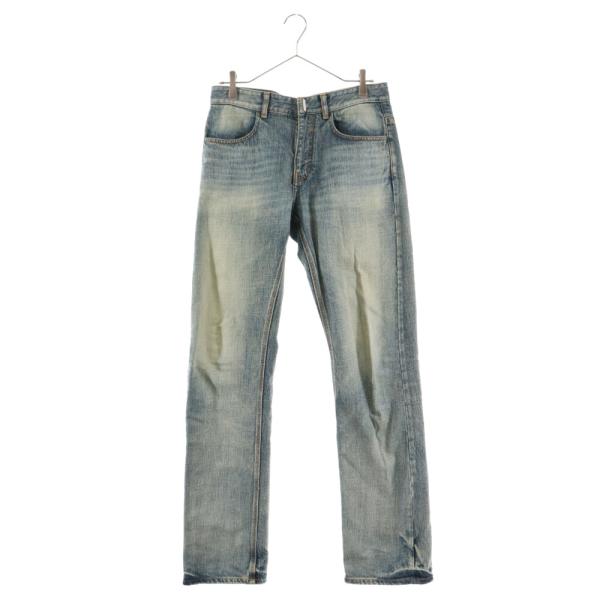 美品✨ジバンシィ ダメージデニム レザーパネル デストロイ加工 ヴィンテージ風 美品✨ジバンシィ ダメージデニム レザーパネル デストロイ加工