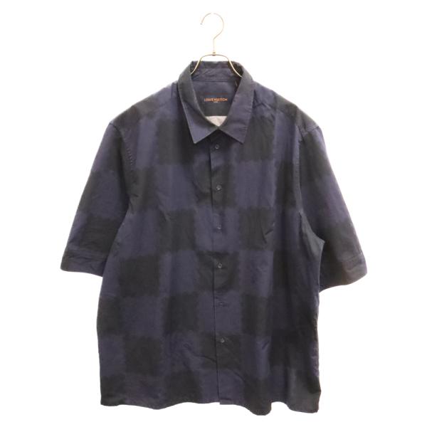 ルイヴィトン ×NIGO  22SS  RM221M JW9 HMS05W ジャイアントダミエ半袖シャツ メンズ M shopbring_9224d300011