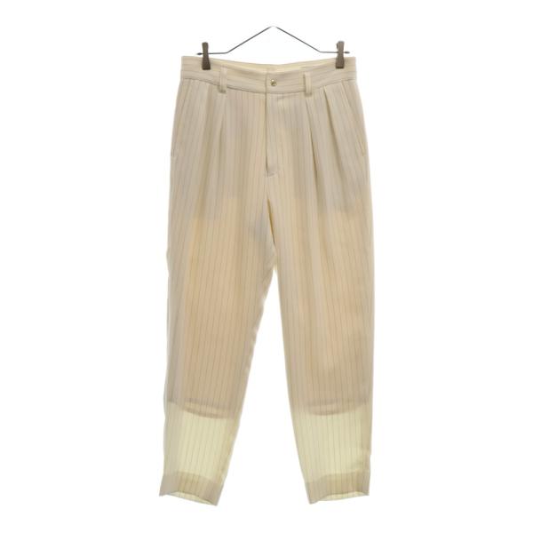CULLNI クルニ ジップアップストライプパンツ ホワイト 22-SS-057