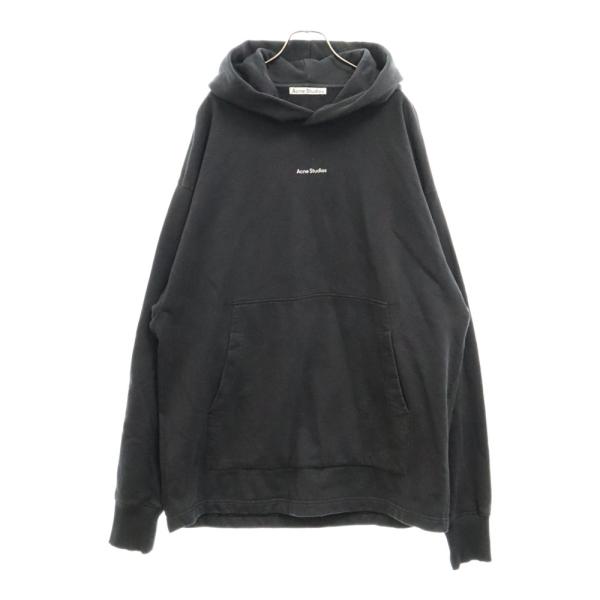 AcneStudiosアクネストゥディオズ オーバーサイズ黒 ロゴパーカー XS Acne Studios 【並行輸入品】アクネストゥディオズ パーカー