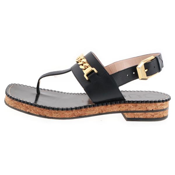 GUCCI グッチ Tストラップ チェーン装飾 ウェッジソール トング 