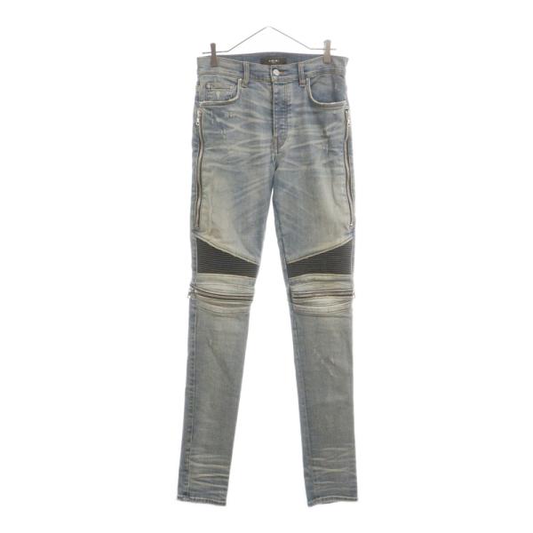 AMIRI アミリ ボタンフライ サイドジップ 蛇腹 スキニー デニム AMIRI アミリ ボタンフライ サイドジップ 蛇腹 スキニー デニム