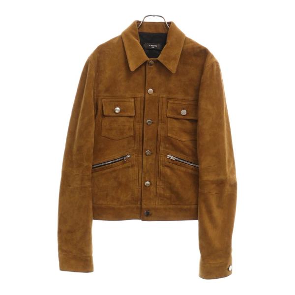 AMIRI アミリ 2ポケット ヌバックレザー ジャケット ブラウン AMIRI アミリ 2ポケット ヌバックレザー ジャケット ブラウン