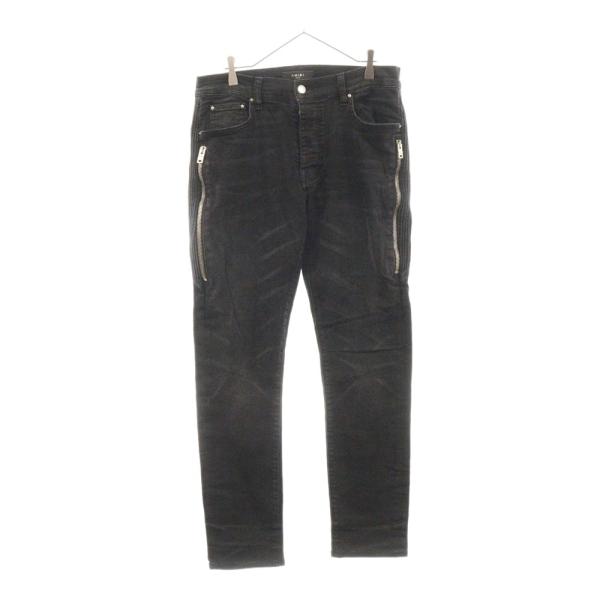 AMIRI アミリ サイドジップ ストレッチデニムパンツ ブラック