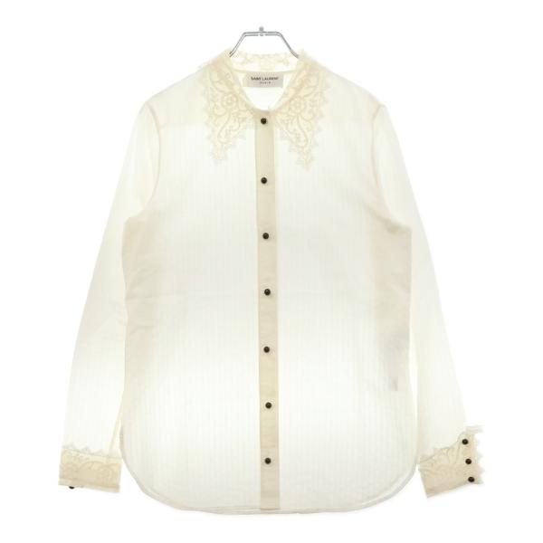 SAINT LAURENT サンローラン レーストップス SAINT LAURENT PARIS サンローランパリ Lace Inserts Shirts