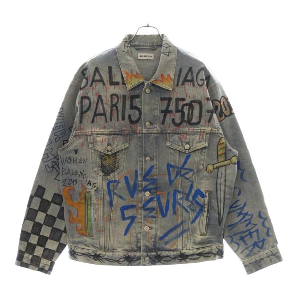 BALENCIAGA（バレンシアガ） 18AW Graffiti Denim Jacket オーバー