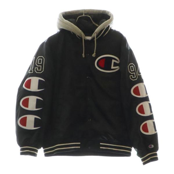 Supreme（シュプリーム） 18AW×Champion Hooded Satin Varsity Jacket