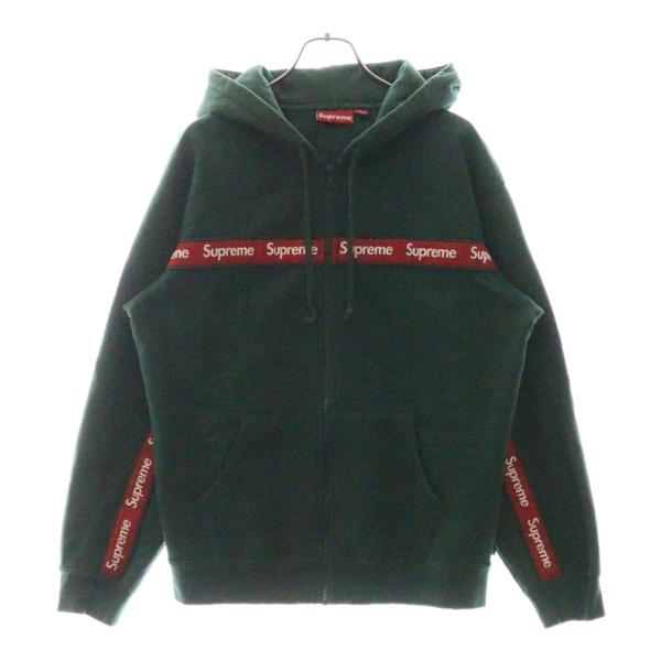 Supreme（シュプリーム） 19AW Text Stripe Zip Up Hooded Sweatshirt