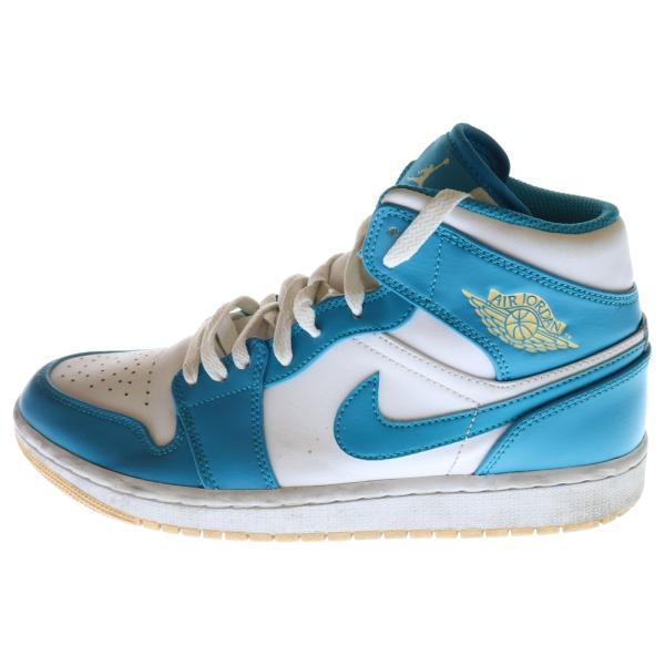 NIKE ナイキ AIR JORDAN 1 MIDD AQUATONE エアジョーダン1 ミッドカットスニーカー アクアトーン ホワイト/ブルー US8/26cm DQ8426-400