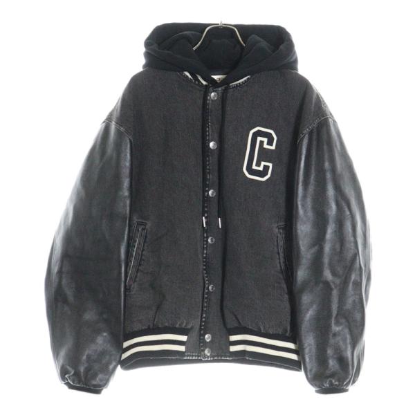 CELINE（セリーヌ） ピズモウォッシュデニム フード付き アームレザー