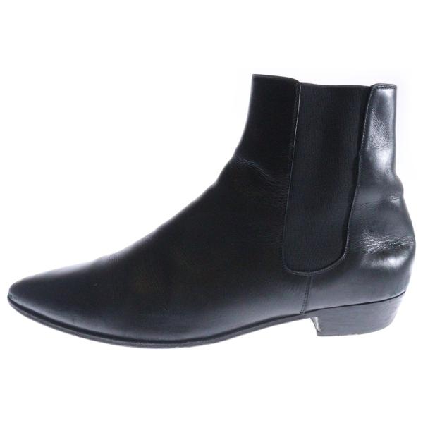 N*a様 CELINE セリーヌ JACNO ジャクノ サイドジップ ブーツ 黒 CELINE（セリーヌ） JACNO LEATHER SHOES ジャクノ レザーサイドゴア