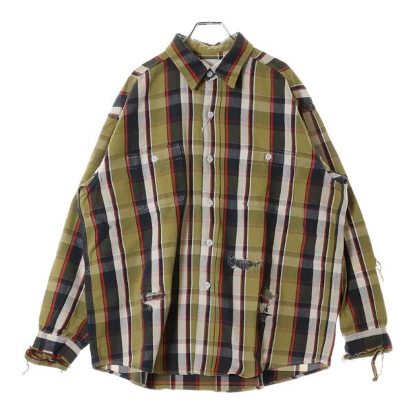 Bowwow（バウワウ） 23AW REPAIR AGEING FLANNEL SHIRTS ダメージ加工
