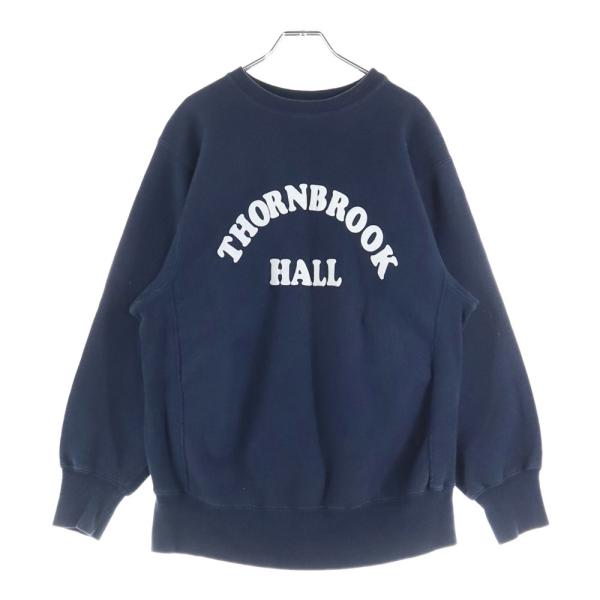 80s USA製 チャンピオン トリコタグ フロッキー プリント スウェット L