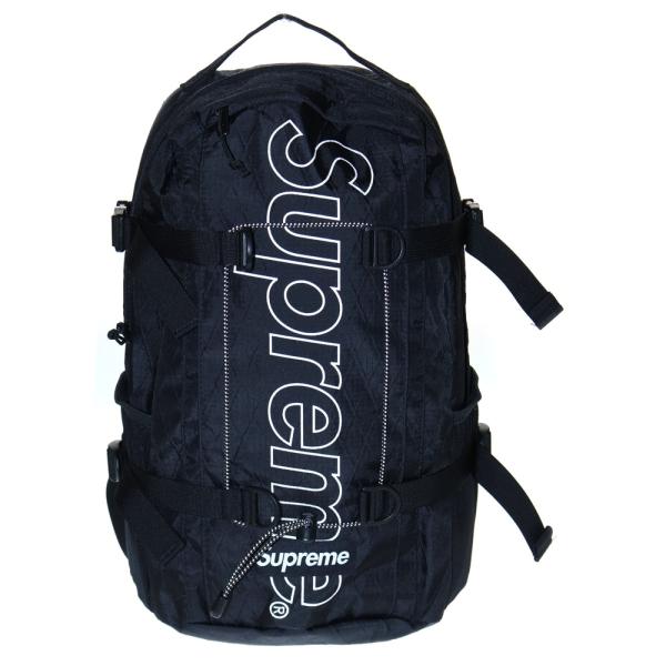 Supreme ロゴプリント バックパック ブラック Supreme SUPREME シュプリーム 18AW Backpack ボックスロゴ ロゴ