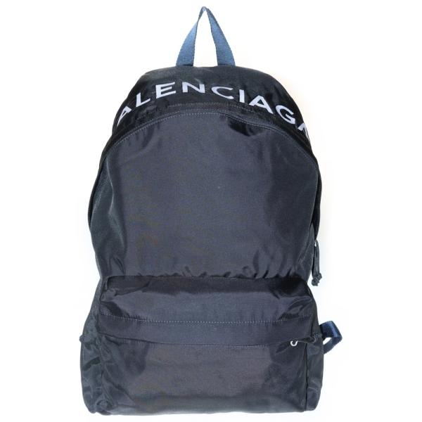 【美品】 バレンシアガ バックパック ウィール リュック 507460 デカロゴ BALENCIAGA（バレンシアガ） ウィール ロゴ刺繍 リュックサック バック