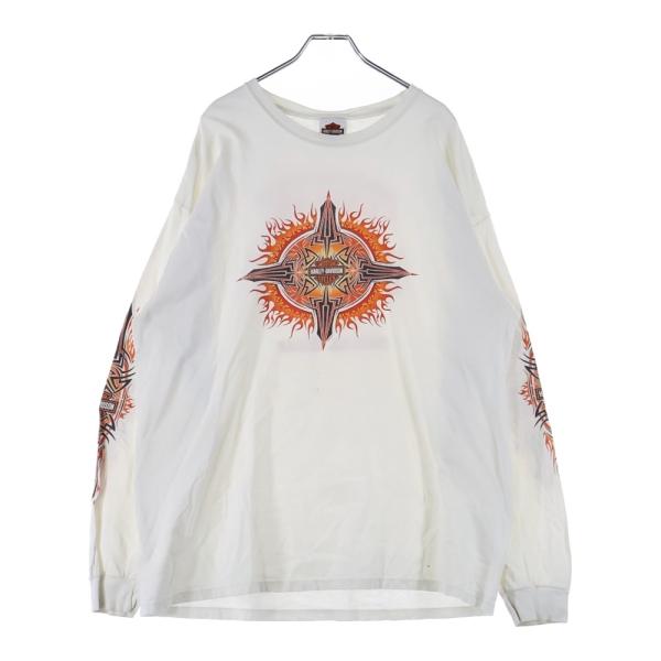 USA製 Harley-Davidson トライバル風 ラメ ロングTシャツ ヴィンテージ 00S HARLEY DAVIDSON TRIBAL FLAME L/S TEE ハーレー
