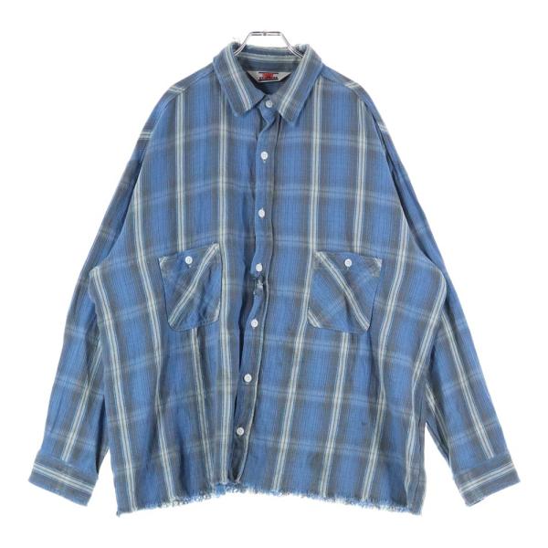 SAINT フランネルシャツ Sサイズ 余分なディテールをカットした