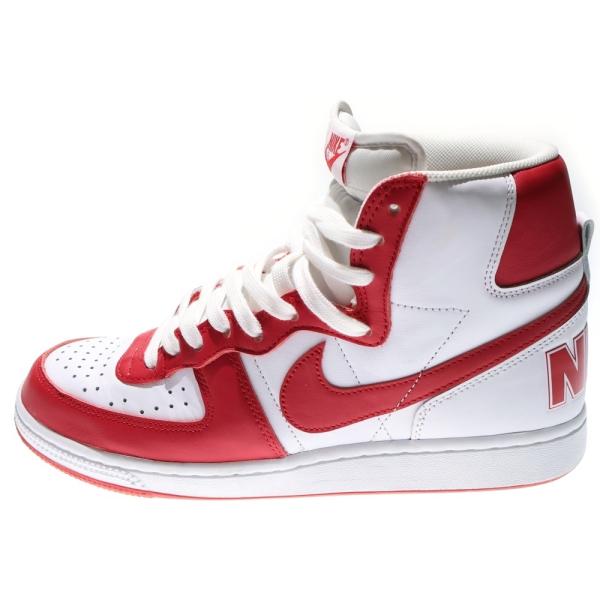 ナイキハイカットシューズ レッド USA9 中古・古着通販】NIKE (ナイキ) ハイカットスニーカー レッド サイズ:9