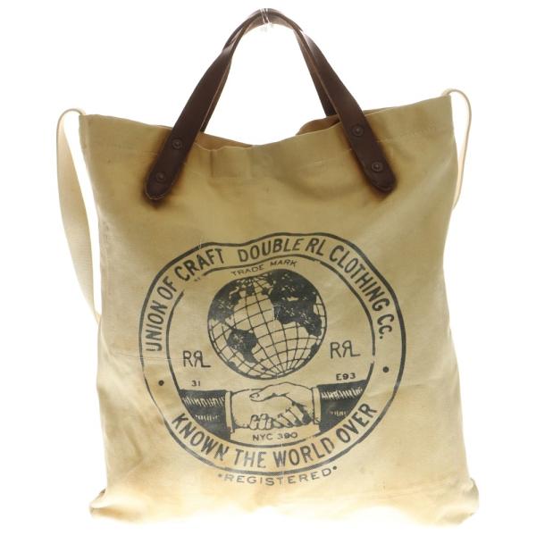 RRL ダブルアールエル キャンバス レザーハンドル 2WAY トートバッグ
