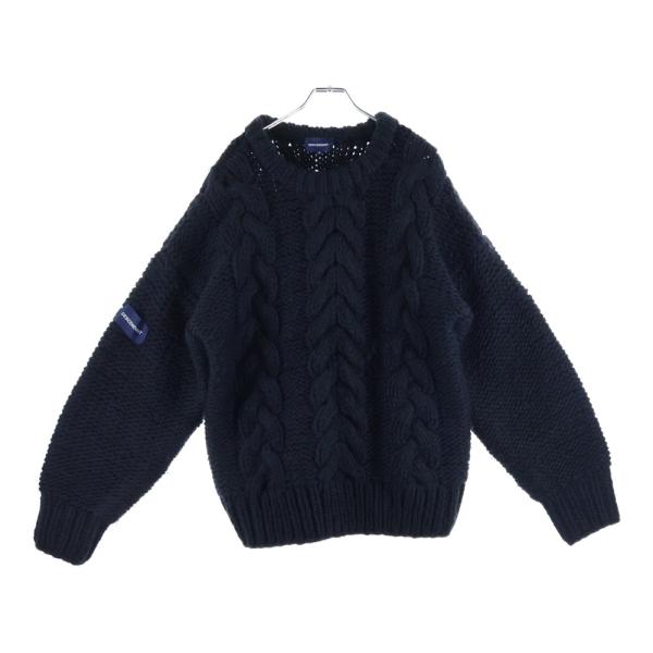DESCENDANT ディセンダント 23AW MAIN NOT CABLE KNIT アクリルウール ケーブルニット セーター ブラック 232MADS-KNM05 DESCENDANT ディセンダント 23AW MAIN NOT CABLE KNIT アクリルウール