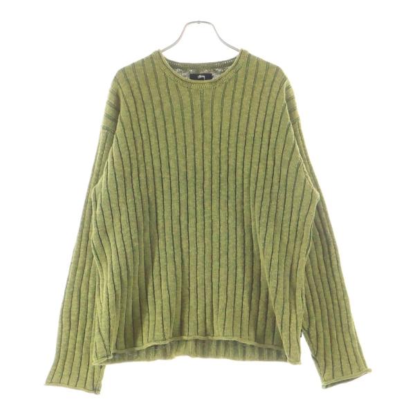 STUSSY ステューシー Slub Rib Crew Neck スラブリブ クルーネックニットセーター グリーン 117252 STUSSY（ステューシー） Slub Rib Crew Neck スラブリブ クルーネック