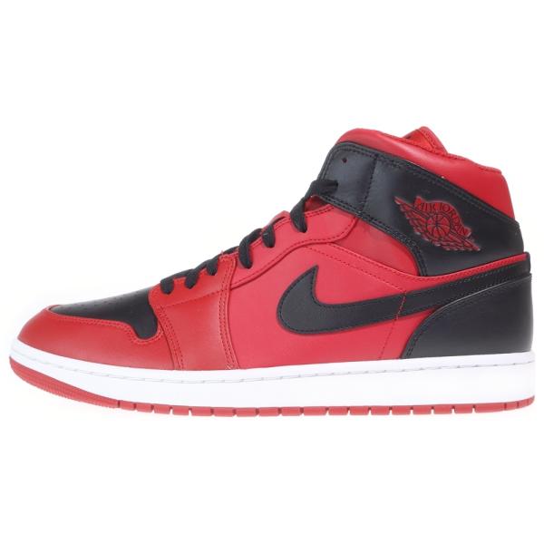 ナイキ AIR JORDAN 1 MID REVERSE BRED エアジョーダン1 リバースブレッド ミッドカットスニーカー ブラック/レッド US13/31cm 554724-660