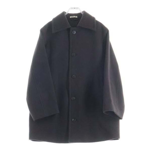 ライトメルトンハーフコート AURALEE ブラック SIZE 4 新品　未使用 AURALEE（オーラリー） 21AW DOUBLE CLOTH LIGHT MELTON HALF COAT