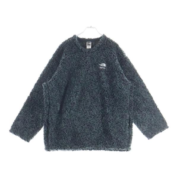 SUPREME シュプリーム 23SS High Pile Fleece Pullover ハイパイル ボア クルーネック スウェットトレーナー フリース ブラック NT02307I Supreme（シュプリーム） 23SS High Pile Fleece Pullover ハイパイル