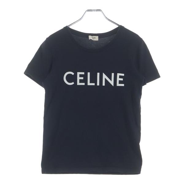 国内正規品 セリーヌ Tシャツ エディ期 ロゴ ブラック 2X314916G CELINE（セリーヌ） フロント ロゴ クルーネック 半袖Tシャツ