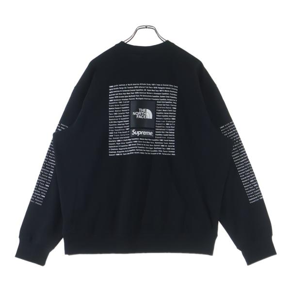 SUPREME シュプリーム x The North Face GRAPHIC CREWNECK SWEATSHIRT ザ ノースフェイス クルーネック スウェットトレーナー ブラック Supreme（シュプリーム） x The North Face GRAPHIC CREWNECK