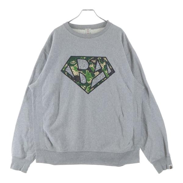 APE トレーナー A BATHING APE（アベイシングエイプ） 00s ロゴ ラインストーン クルー