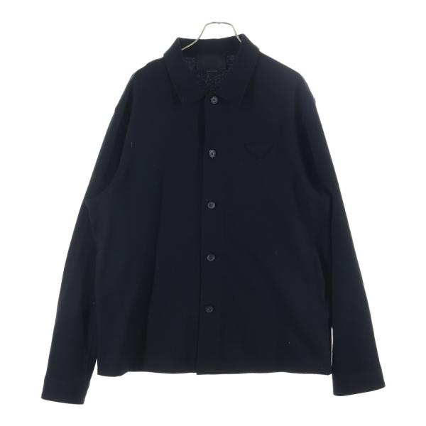 PRADA（プラダ） 21AW カシミヤブレンド ウール 長袖シャツ ブラック