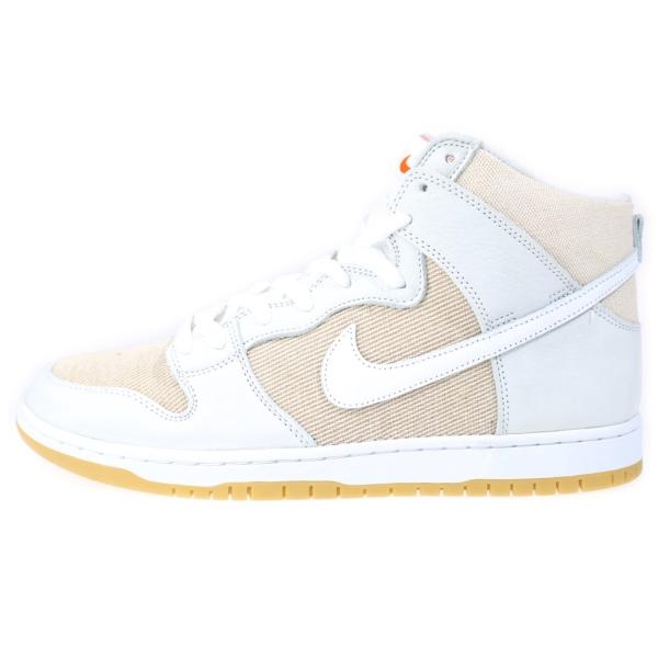 ナイキエスビー DUNK HI PRO ダンク プロ オレンジラベルアンブリーチドナチュラル ハイカットスニーカー DA9626-100