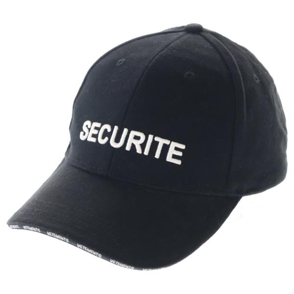 帽子 VETEMENTS 17SS SECURITE CAP VETEMENTS（ヴェトモン） 17SS Securite Cap セキュリティ刺繍 ベース