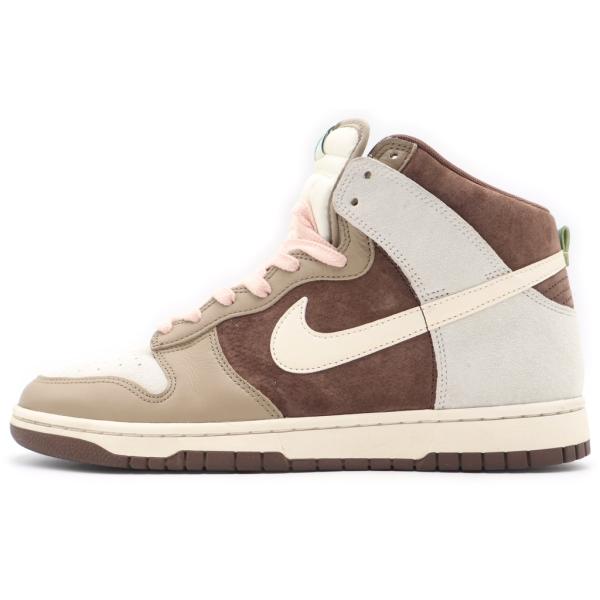 NIKE ナイキ DUNK HIGH PRM LIGHT CHOCOLATE DH5348-100 ダンク ライトチョコレート ハイカットスニーカー ホワイト/ブラウン US11/29cm