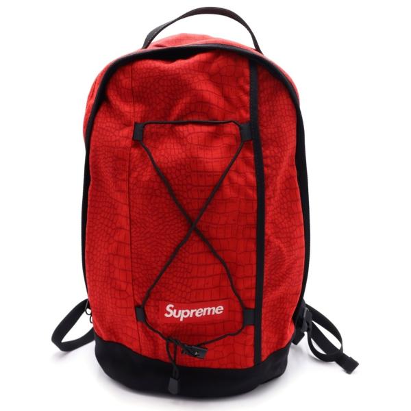 SUPREME シュプリーム 13SS Croc Backpack クロコプリント バックパック リュックサック レッド Supreme（シュプリーム） 13SS Croc Backpack クロコプリント バック