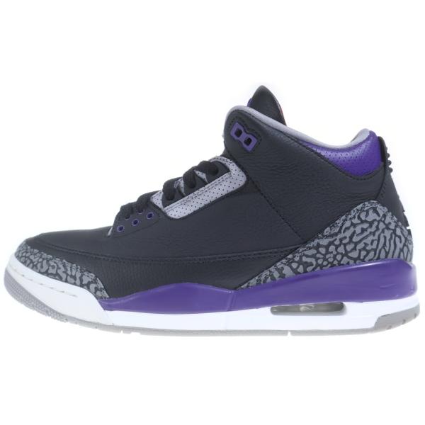 NIKE ナイキ AIR JORDAN 3 RETRO CT8532-050 エアジョーダン ハイカットスニーカー ブラック/パープル US10.5/28.5cm