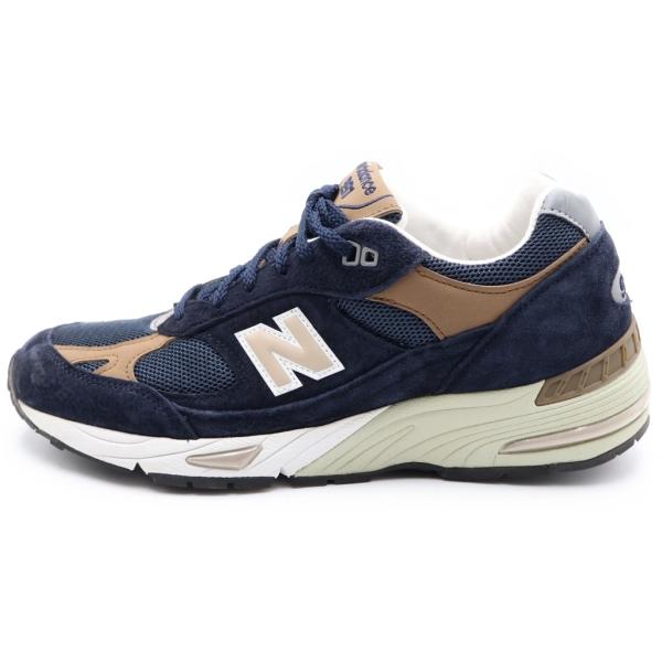 New Balance ニューバランス M991 NAVY/BEIGE メッシュ切り替え ローカットスニーカー ネイビー/ベージュ US9.5/27.5cm M991DNB