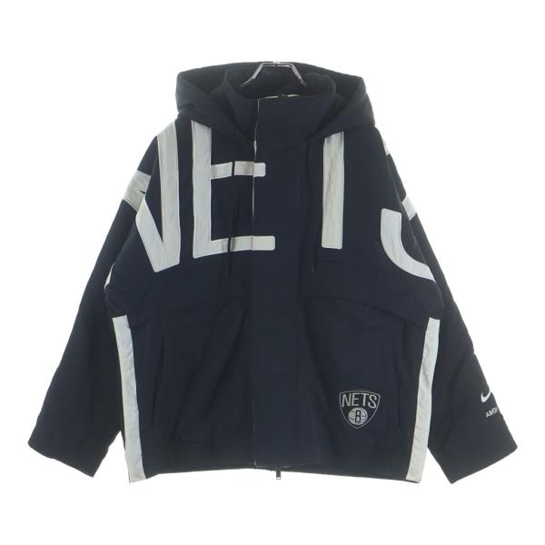 NIKE ナイキ ×AMBUSH NBA COLLECTION NETS JACKET ナイロンジャケット DB9567-010 ブラック NIKE（ナイキ） 20AW ×AMBUSH NBA COLLECTION NETS JACKET アン