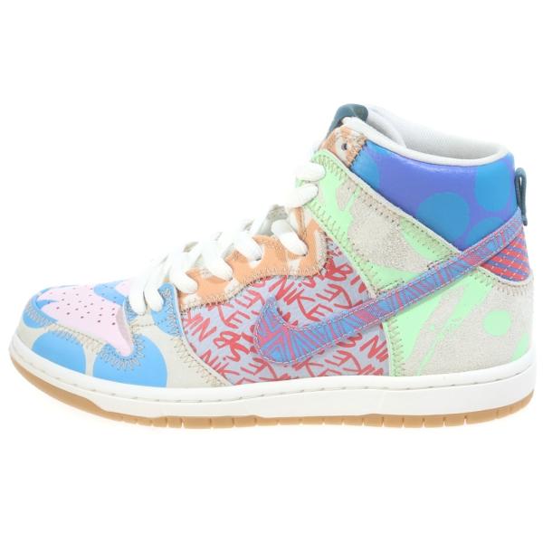 ナイキエスビー ×トーマス・キャンベル DUNK HIGH ダンク ハイ アイス ジェイド サーキット セイル ハイカットスニーカー 918321-381